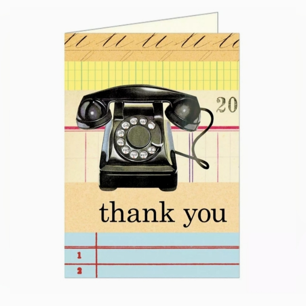 Cavallini & Co Thank You Cards-- 10 Cards & Envelopes In Metal Tin - Picture 3 of 7